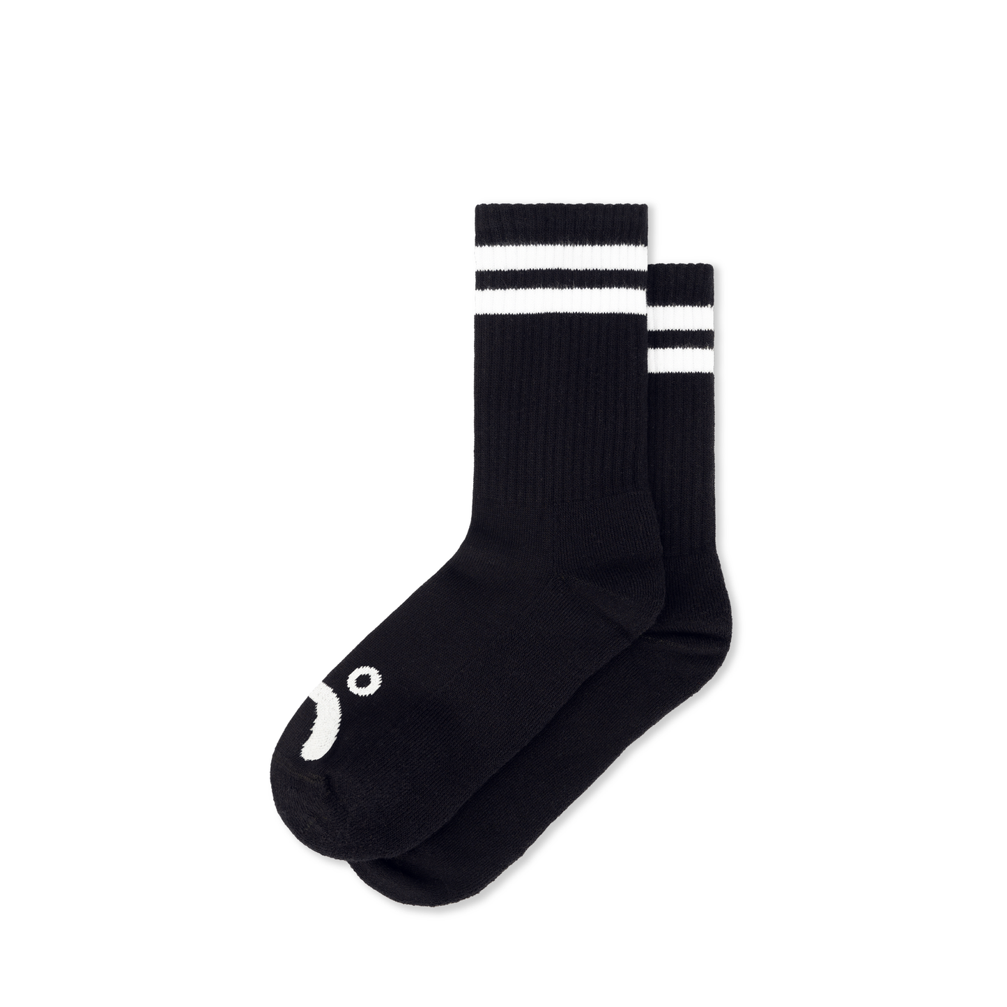 POLAR SKATE - Rib Socks Happy Sad Black
