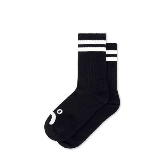 POLAR SKATE - Rib Socks Happy Sad Black