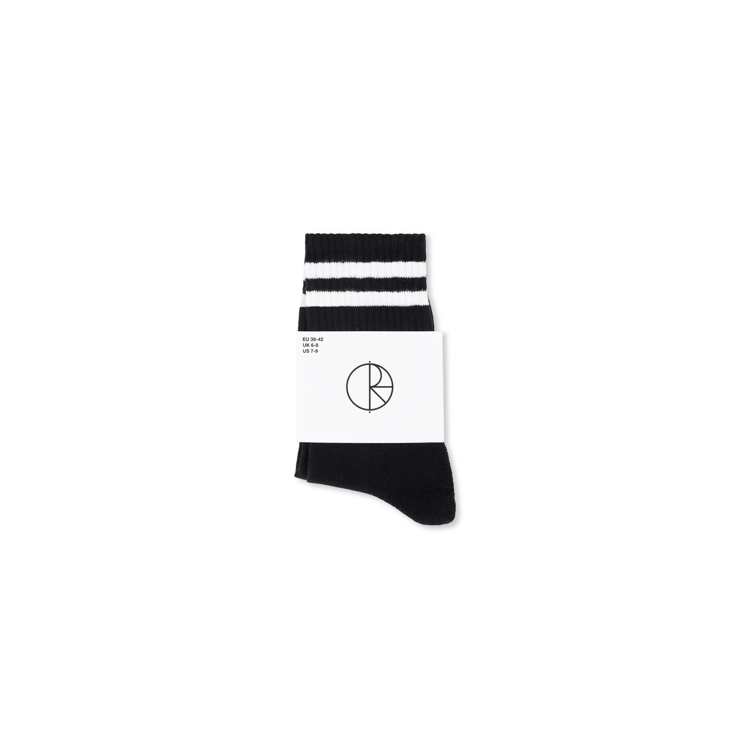 POLAR SKATE - Rib Socks Happy Sad Black