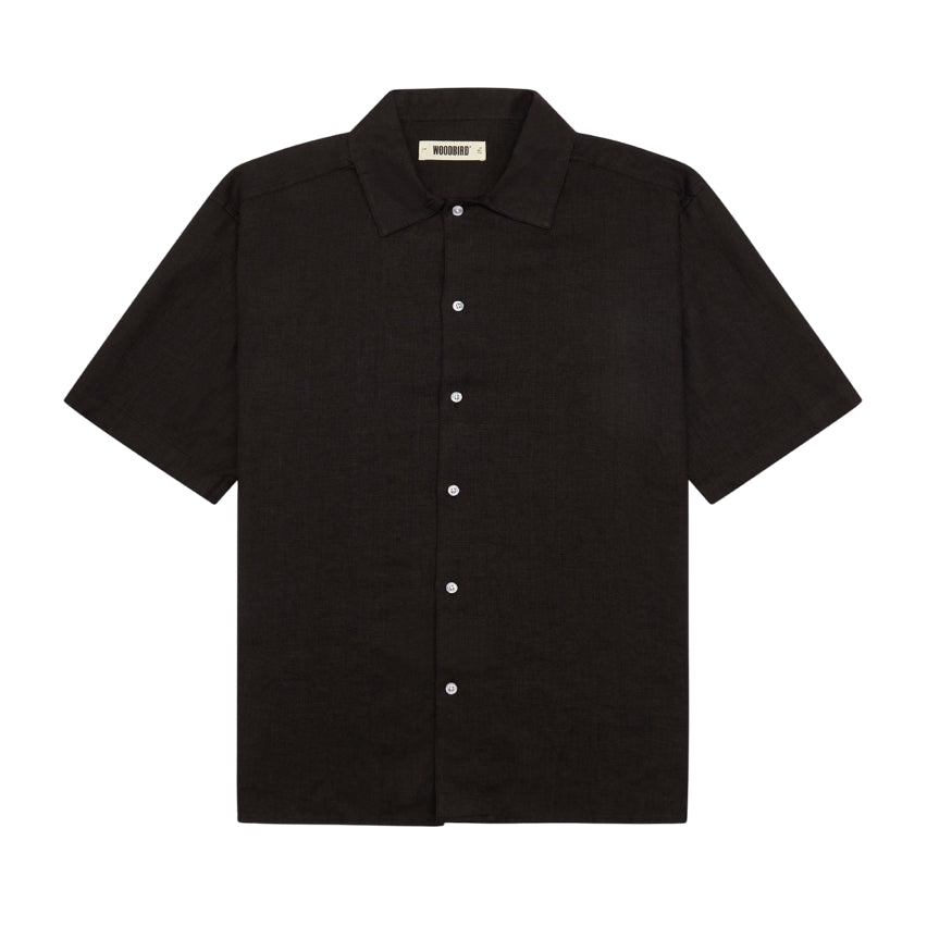 WOODBIRD - WBBanks Linen Shirt Black