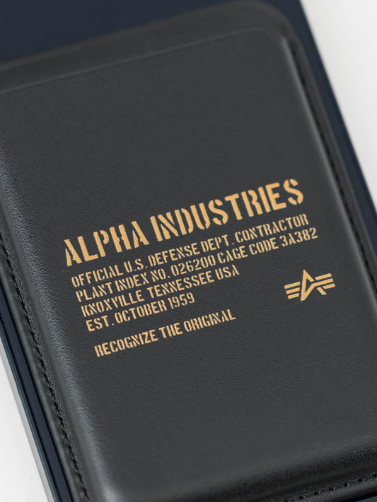 ALPHA INDUSTRIES - RFID Phone Card Holder Black
