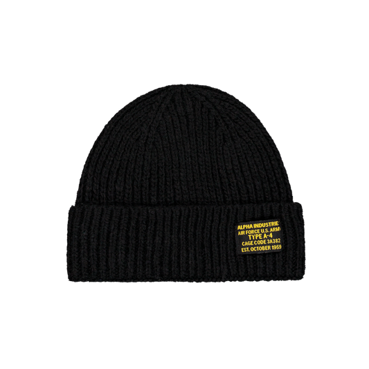ALPHA INDUSTRIES - A-4 Watch Vintage Beanie Black