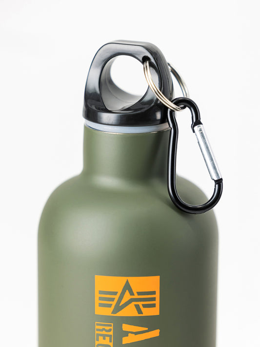ALPHA INDUSTRIES - Logo Water Bottle Dark Olive