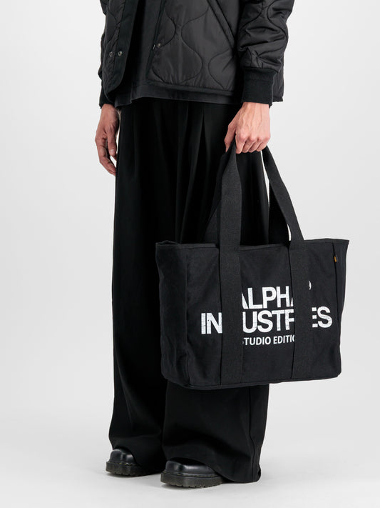 ALPHA INDUSTRIES - Studio Tote Large Bag Black