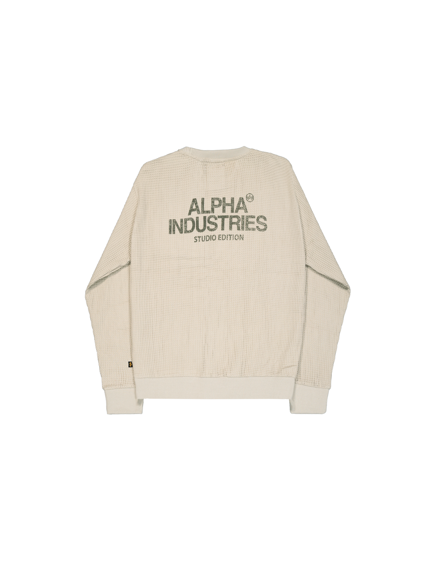 ALPHA INDUSTRIES - Studio Waffle Crewneck Organic Beige