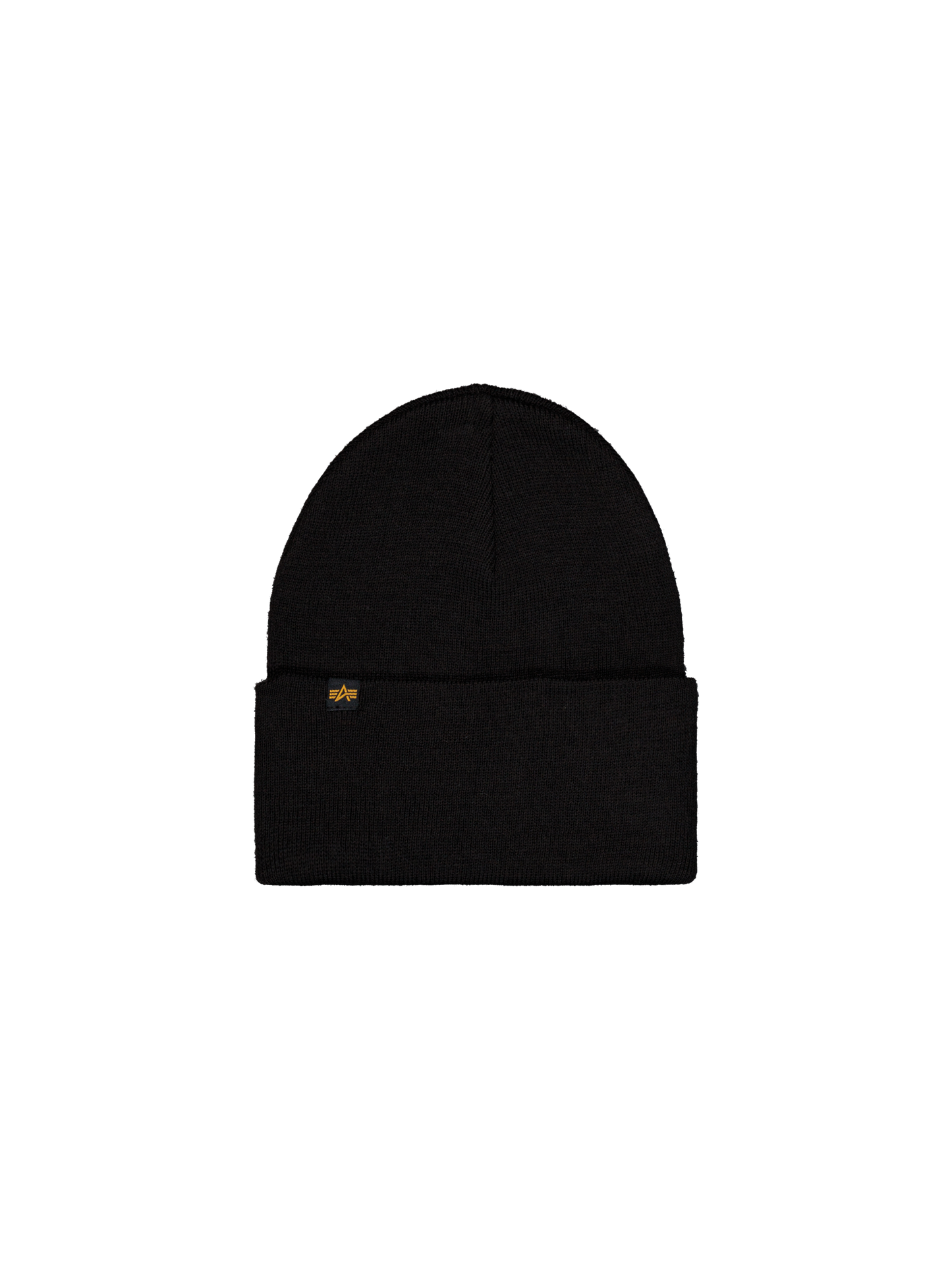 ALPHA INDUSTRIES - Rubber Logo Beanie Black
