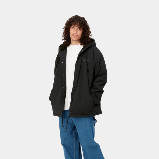 CARHARTT WIP - Hooded Coach Jacket Black