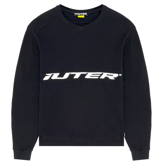 IUTER - Armor Waffle L/S T-Shirt Black