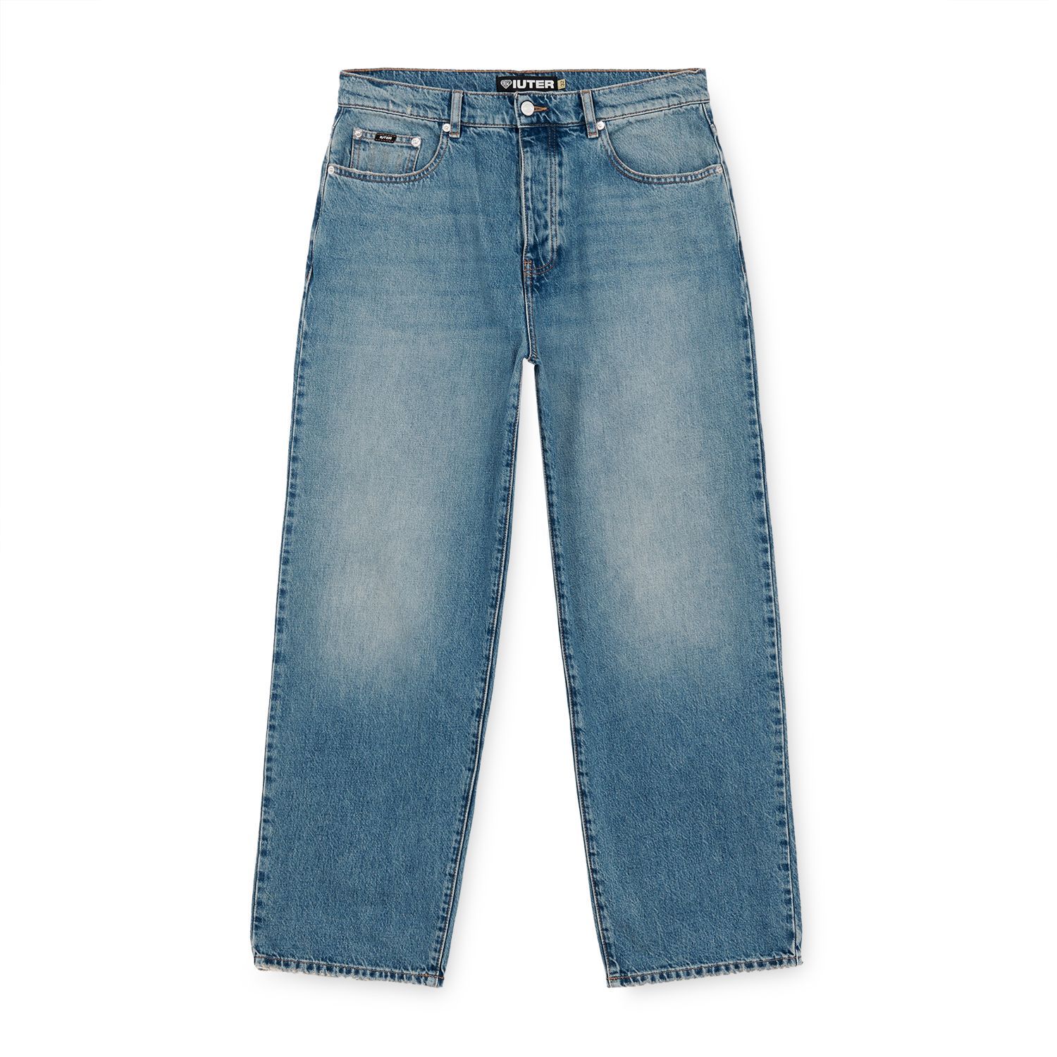 IUTER Baggy Denim Pants Medium Blue - Main Image