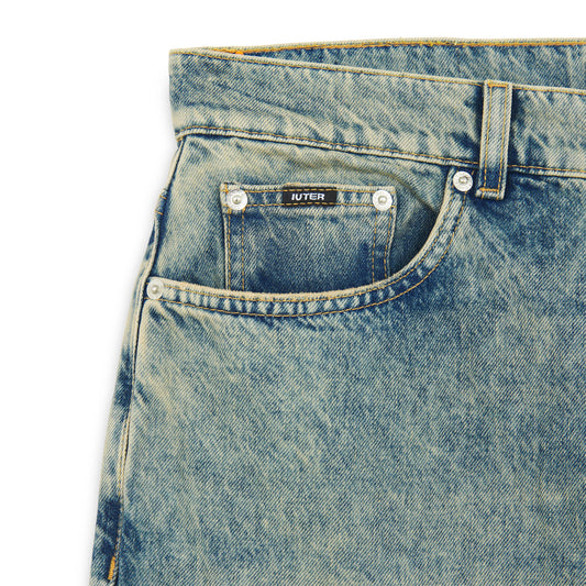 IUTER - Baggy Denim Shorts Blue Acid