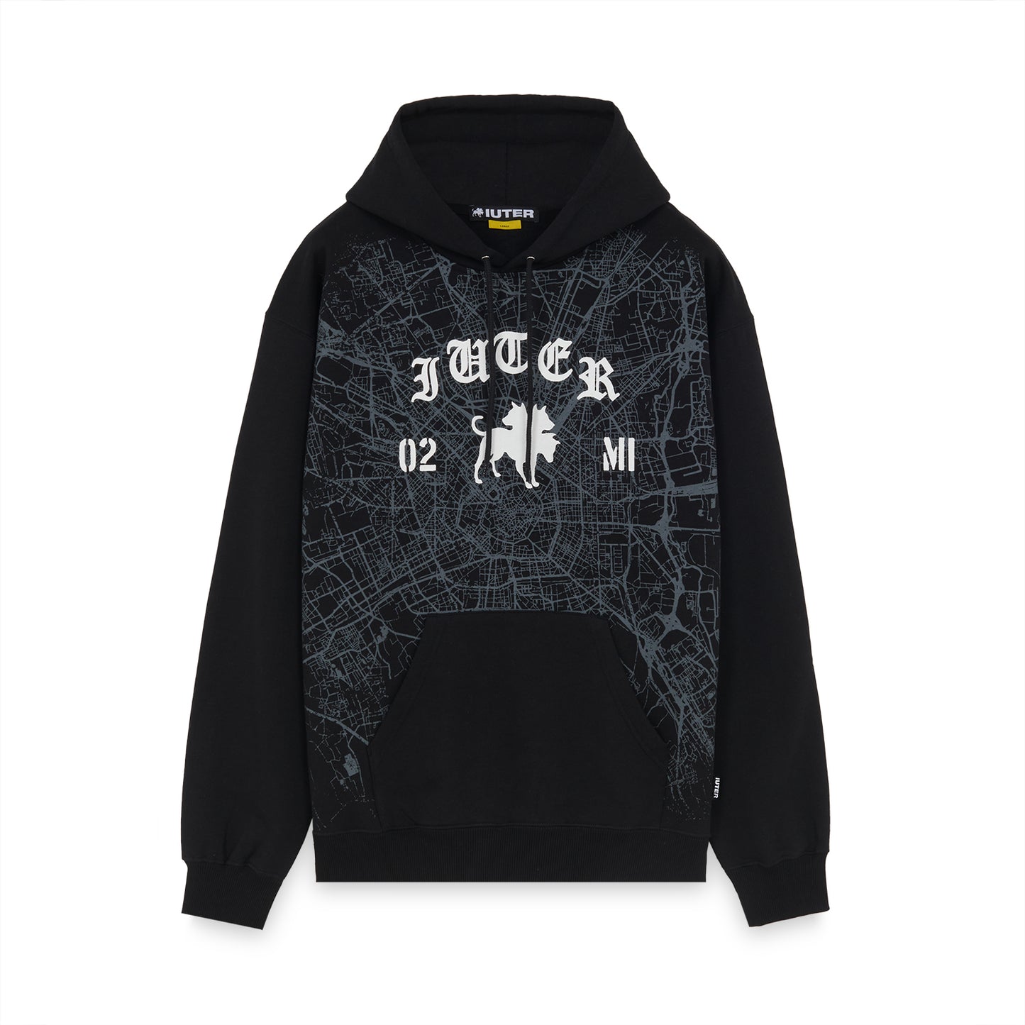 CLUB DOGO x IUTER - Milano Map Logo Hoodie Black
