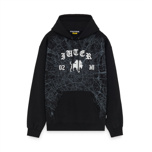 CLUB DOGO x IUTER - Milano Map Logo Hoodie Black