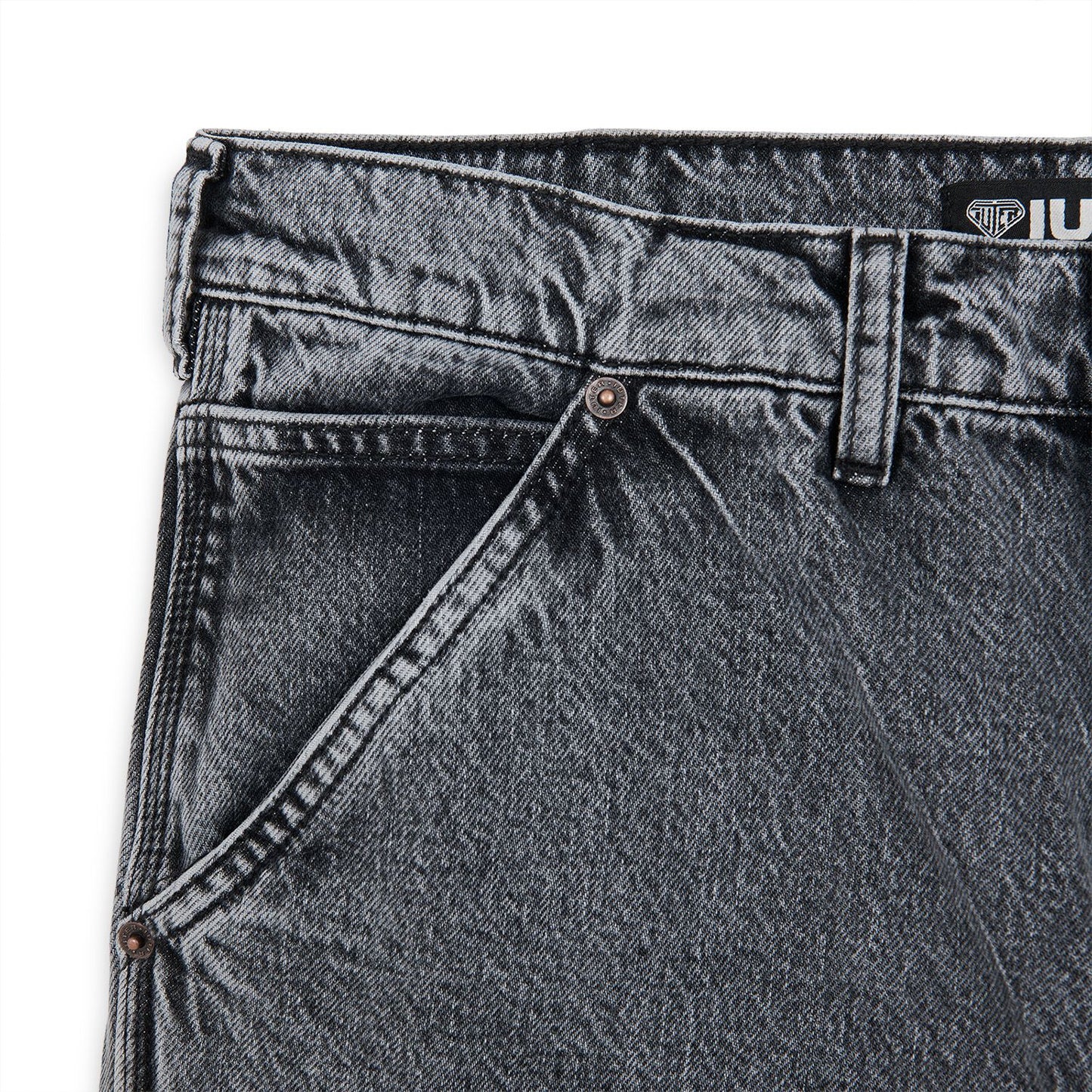 IUTER - Double Knee Denim Pants Greybleach