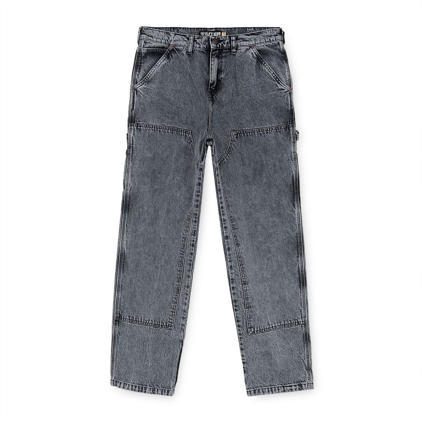 IUTER - Double Knee Denim Pants Greybleach