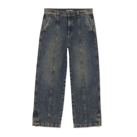 IUTER - Grid Zipped Denim Pants