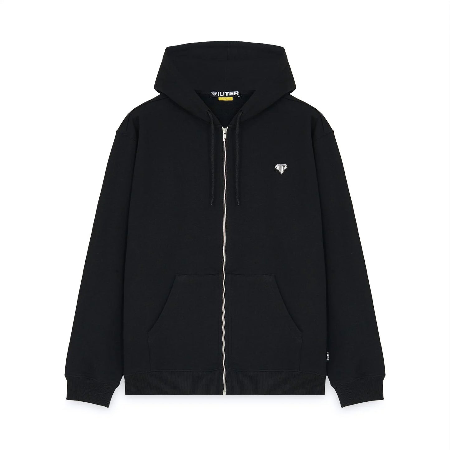 IUTER - Heart Logo Zip Hoodie Black