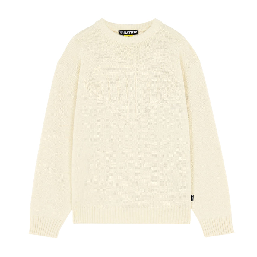 IUTER - Links Logo Knit Sweater Cream