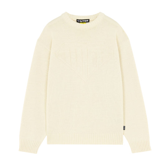 IUTER - Links Logo Knit Sweater Cream