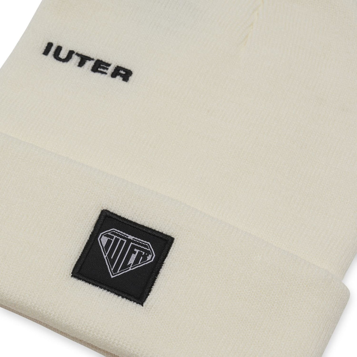 IUTER - Logo Fold Beanie White