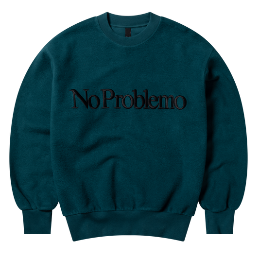 NO PROBLEMO - Reverse Fleece Sweatshirt Teal