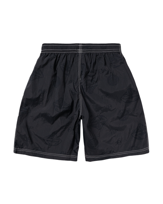 NO PROBLEMO - Space Travel Nylon Shorts Black
