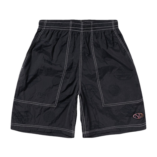 NO PROBLEMO - Space Travel Nylon Shorts Black