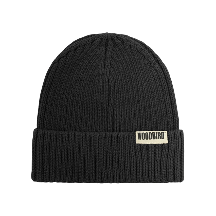 WOODBIRD - WBYeti Cotton Beanie Black
