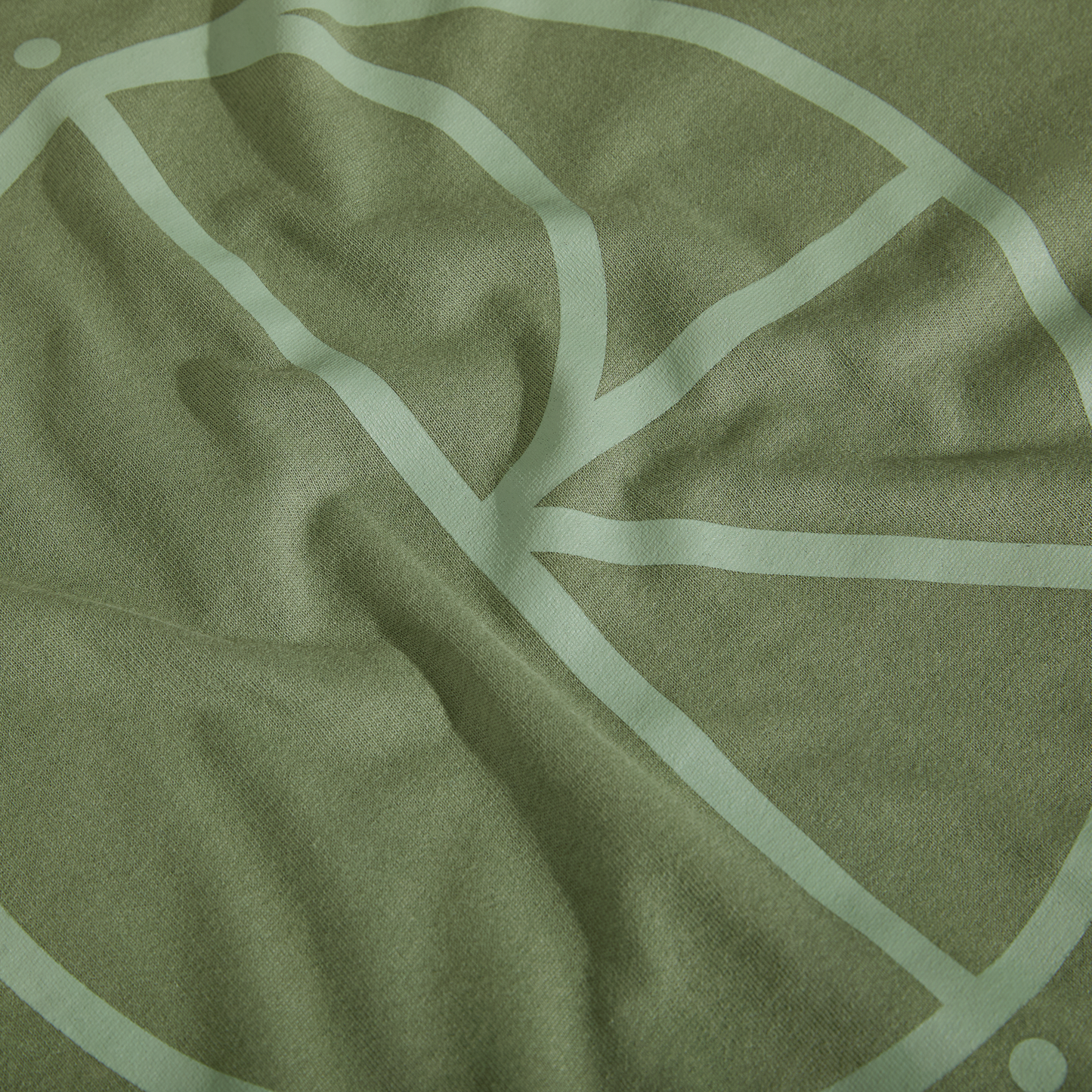 POLAR SKATE - Contrast Tee Stroke Logo Moss Green