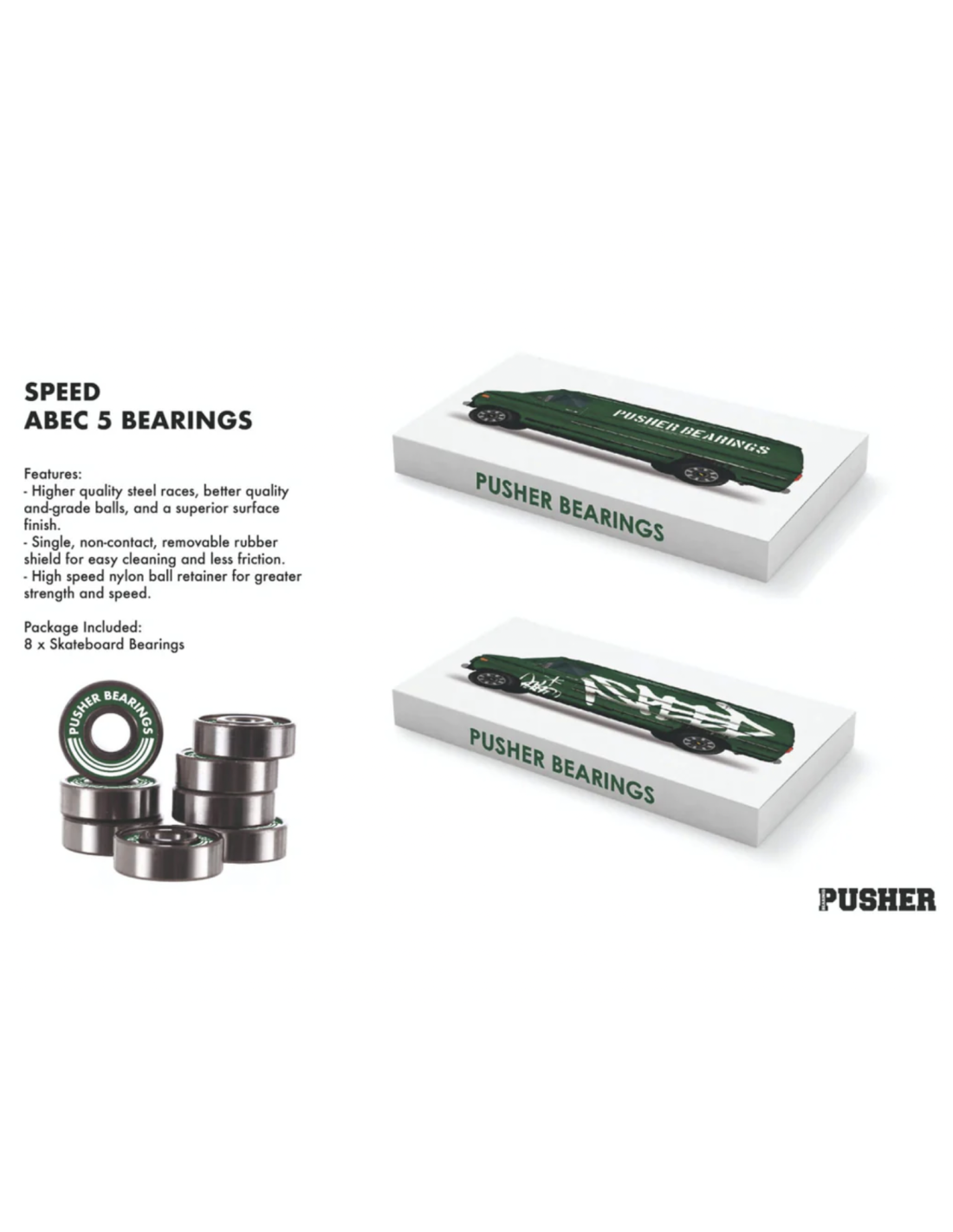 PUSHER - Pusher Bearings Abec 5