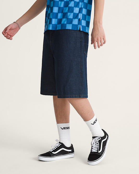 VANS - Check-5 Baggy Denim Short Dark Rinsed
