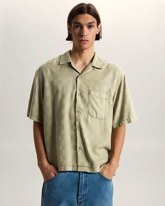 VANS - Van Doren Tencel Check Camp Shirt Soft Sage