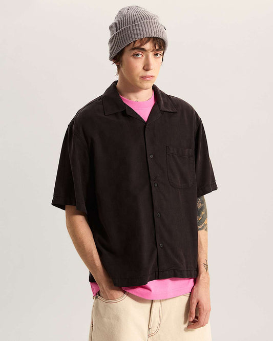 VANS - Van Doren Tencel Check Camp Shirt Black