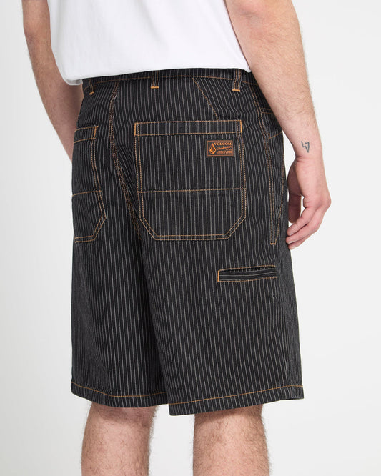 VOLCOM - Work Dialed Short Black Stripe