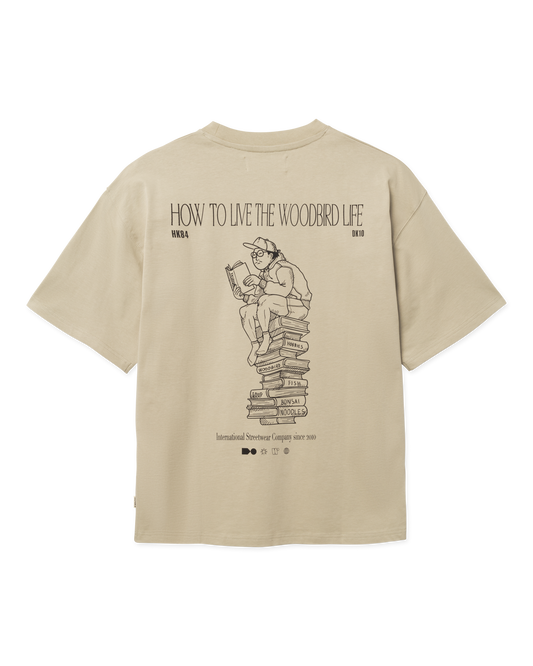 WOODBIRD - WBBeam Book T-Shirt Stone