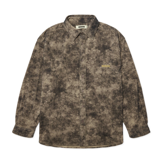 WOODBIRD - WBBrooks Wash Cord Shirt Dark Olive