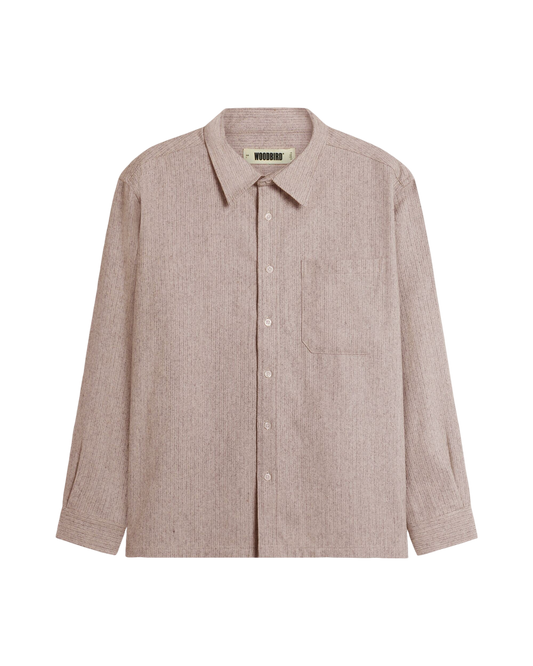 WOODBIRD - WBBuzo Wool Shirt Light Pink