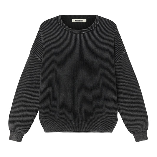 WOODBIRD - WBSake Washed Crew Black