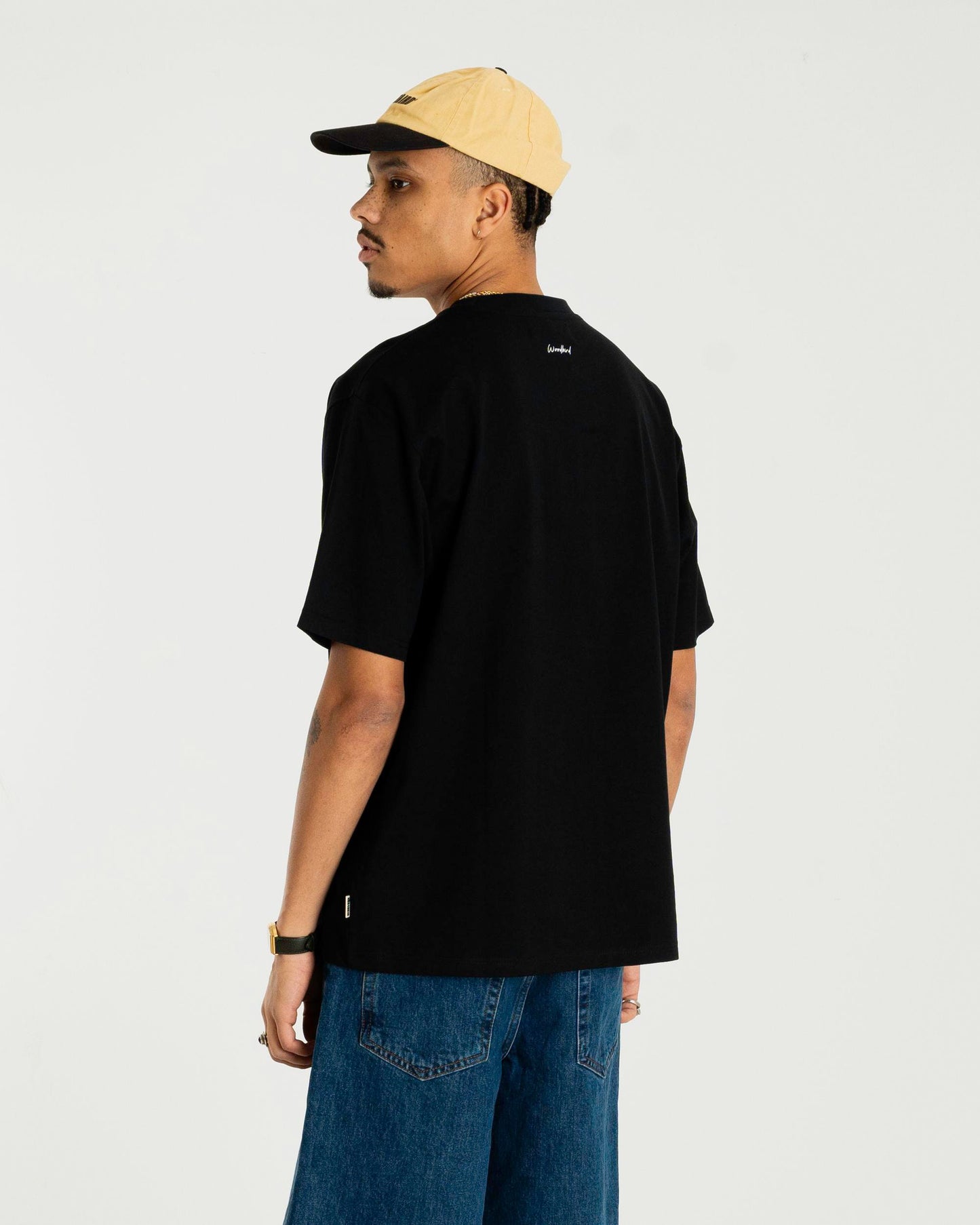 WOODBIRD - WBBaine Relax Tee Black