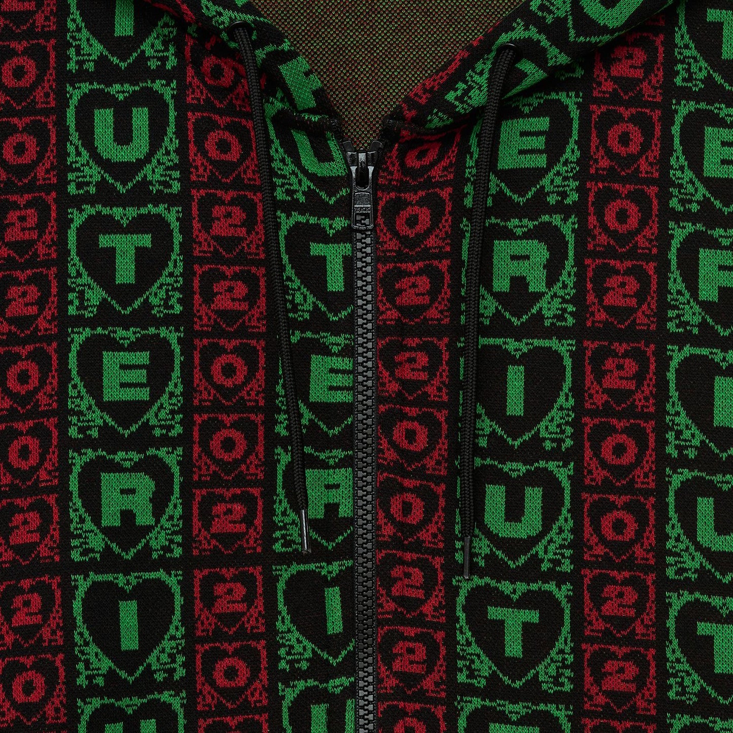 IUTER - Lovely Jacquard Zip Hoodie