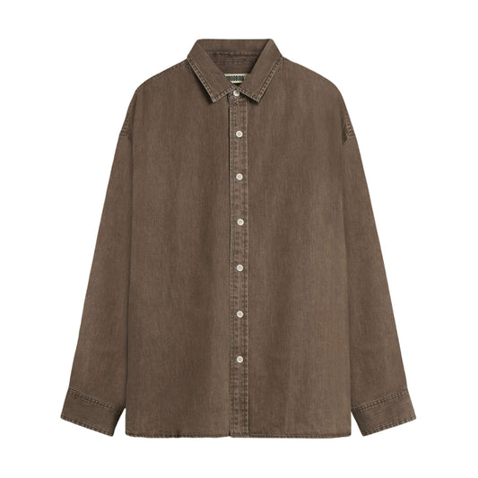 WOODBIRD - WBJong Washed Shirt Brown