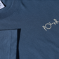 POLAR SKATE - Stroke Logo Contrast T-Shirt Grey Blue