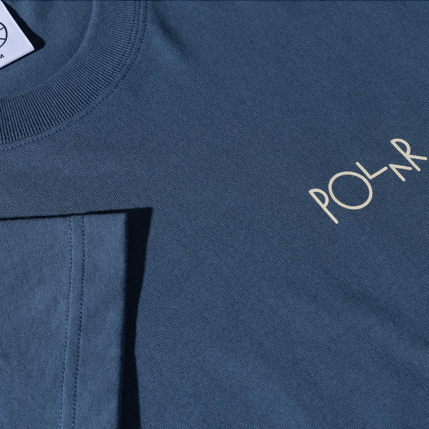 POLAR SKATE - Stroke Logo Contrast T-Shirt Grey Blue