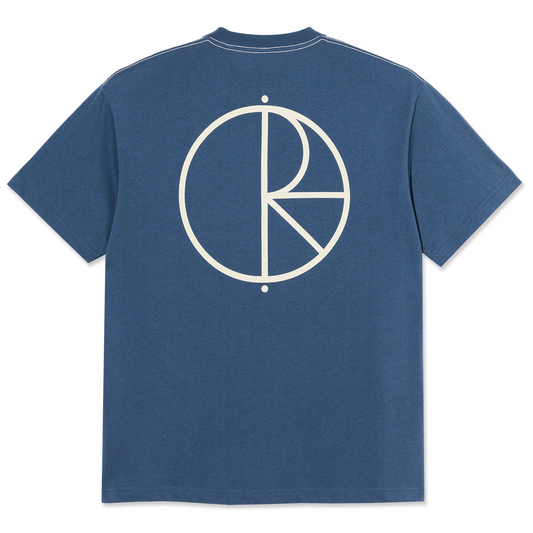 POLAR SKATE - Stroke Logo Contrast T-Shirt Grey Blue