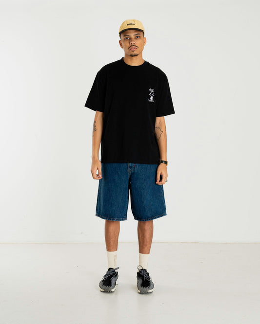 WOODBIRD - WBBaine Relax Tee Black