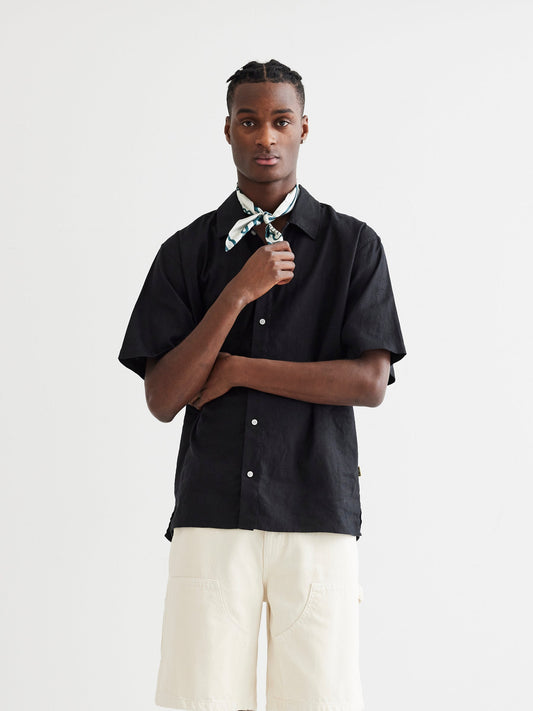 WOODBIRD - WBBanks Linen Shirt Black