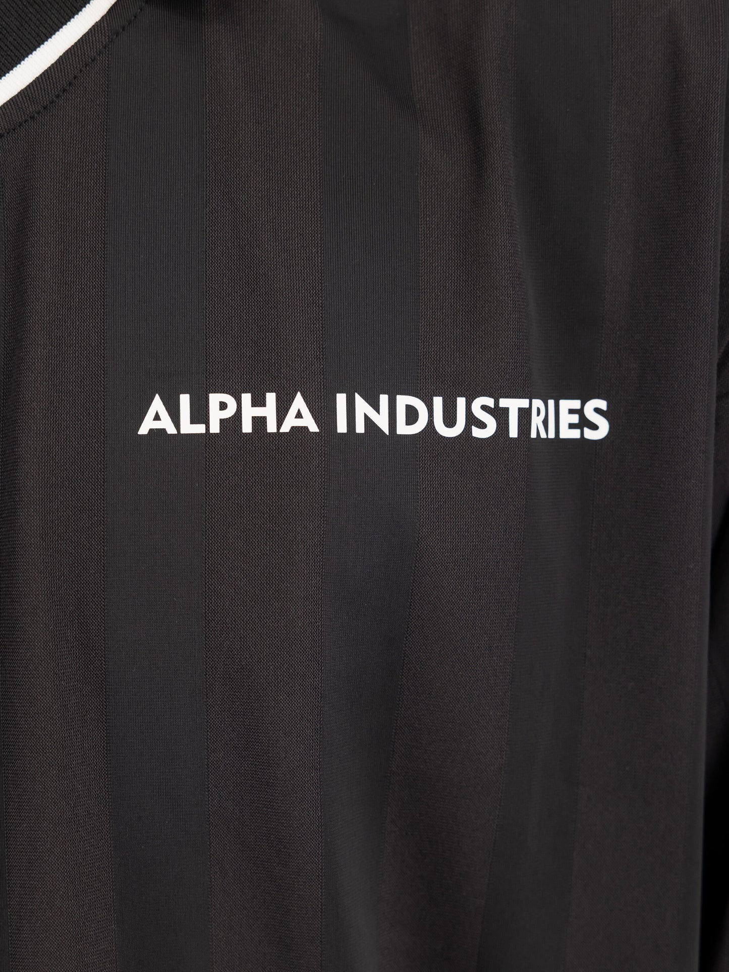 ALPHA INDUSTRIES - Track Tricot Polo Longsleeve Black
