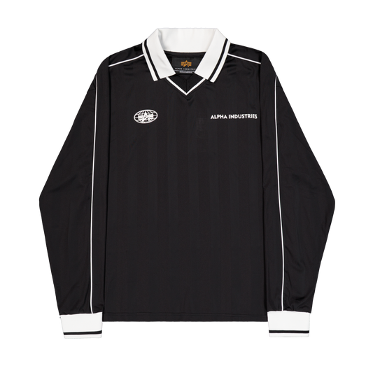 ALPHA INDUSTRIES - Track Tricot Polo Longsleeve Black