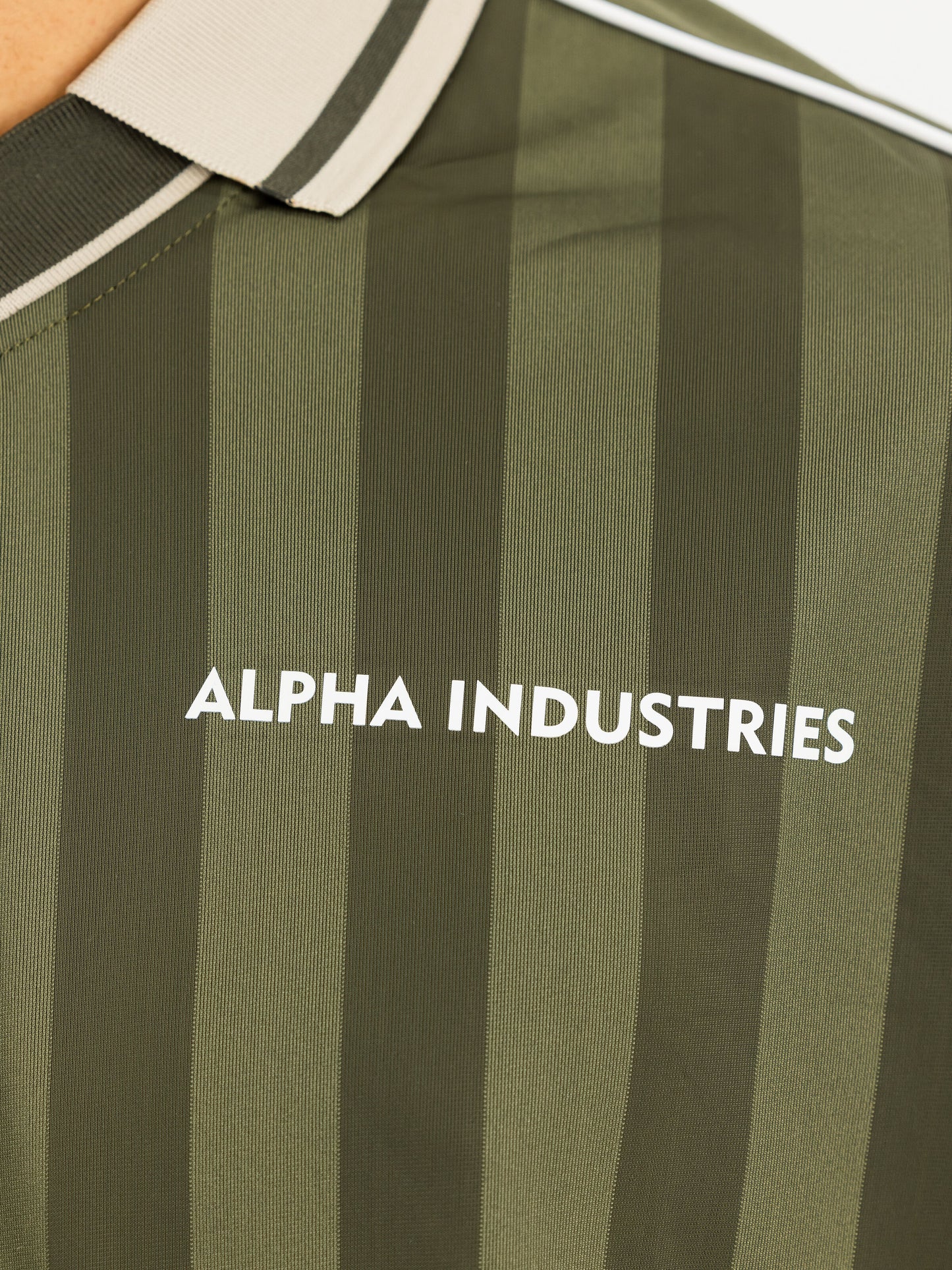 ALPHA INDUSTRIES - Track Tricot Polo Longsleeve Dark Olive