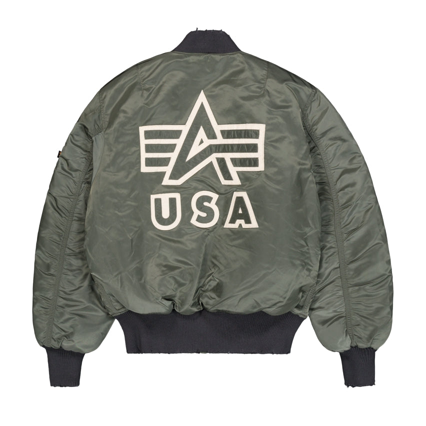 ALPHA INDUSTRIES - MA-1 Distressed Bomber Vintage Green
