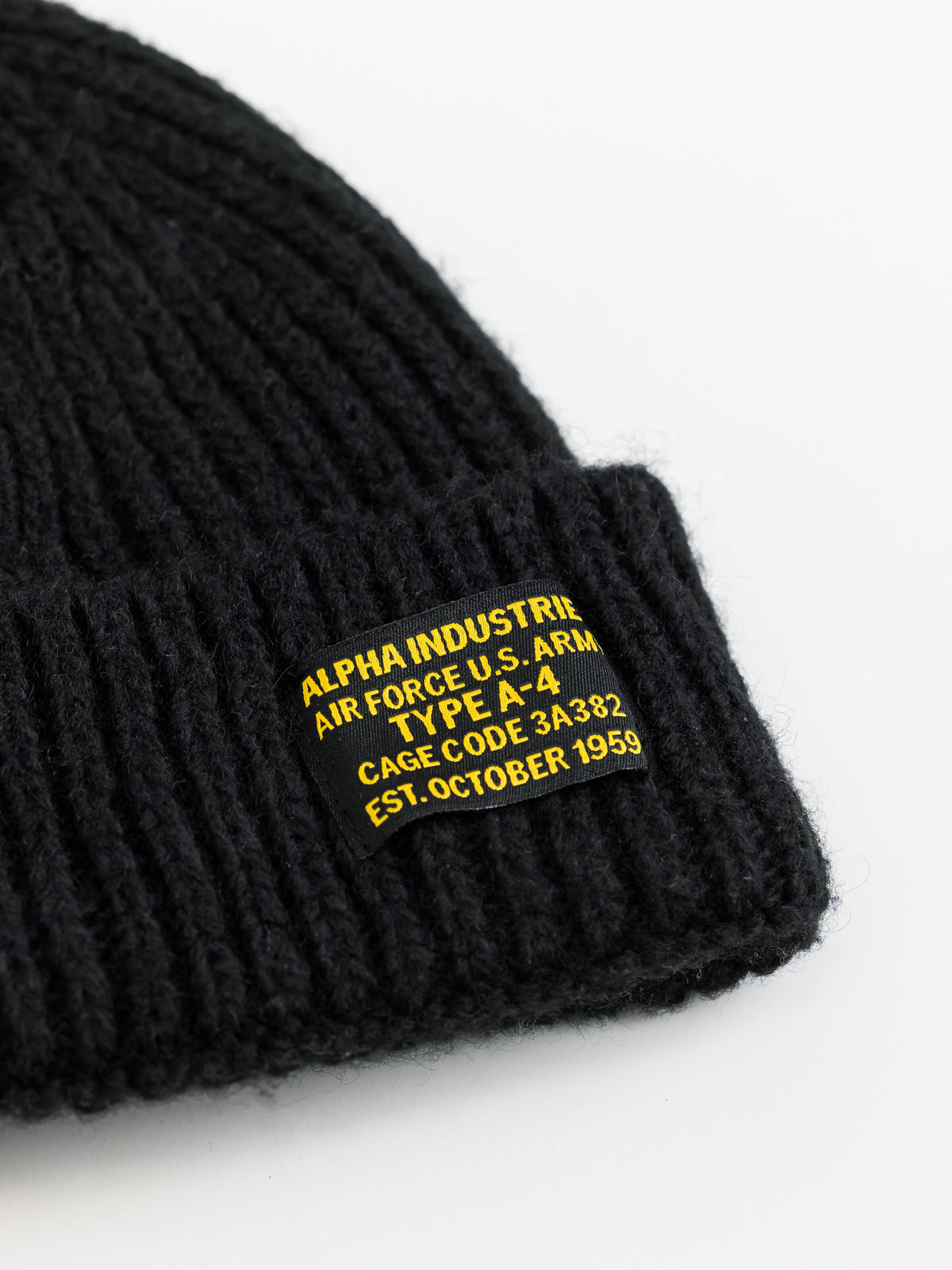 ALPHA INDUSTRIES - A-4 Watch Vintage Beanie Black
